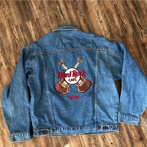 Vintage HardRock cafe Maui jean jacket